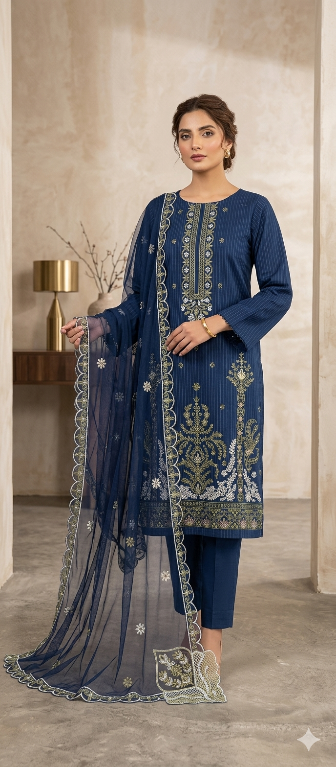 Bana Dora Embroidery Lawn