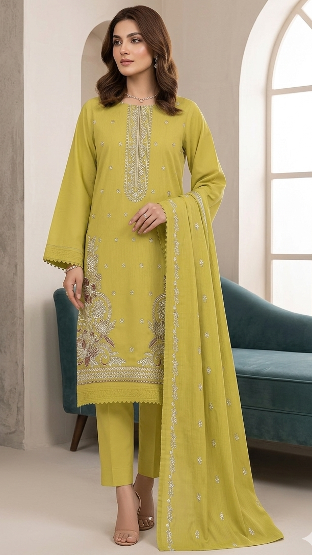 Bana Dora Embroidery Lawn 3pc