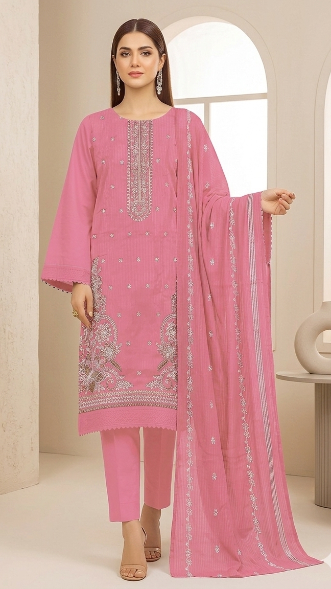 Bana Dora Embroidery Lawn 3pc