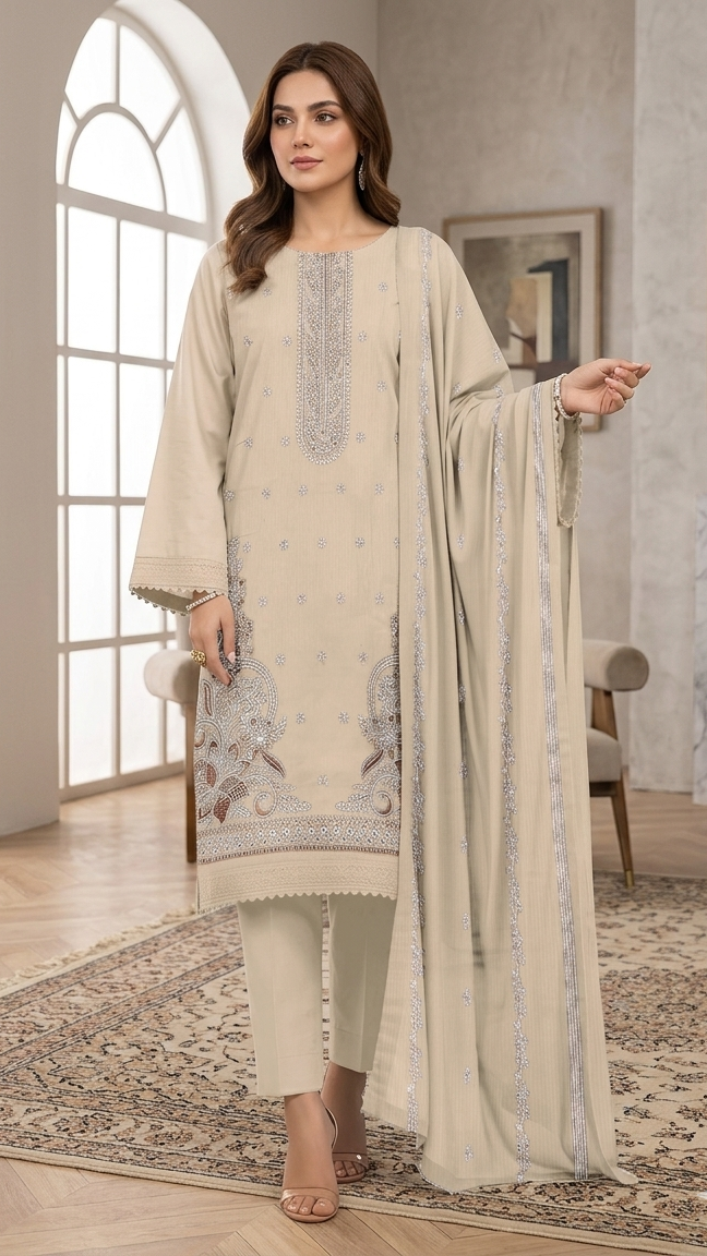 Bana Dora Embroidery Lawn 3pc