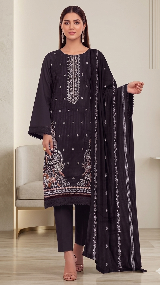 Bana Dora Embroidery Lawn 3pc