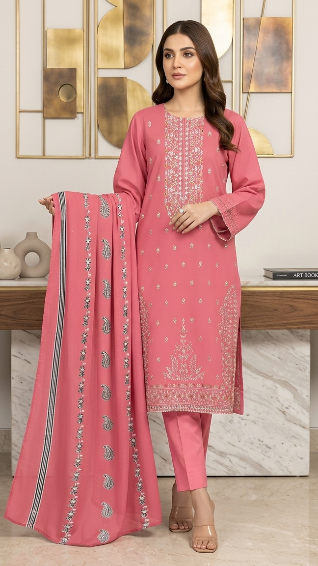 Bana Dora Embroidery Lawn 3pc