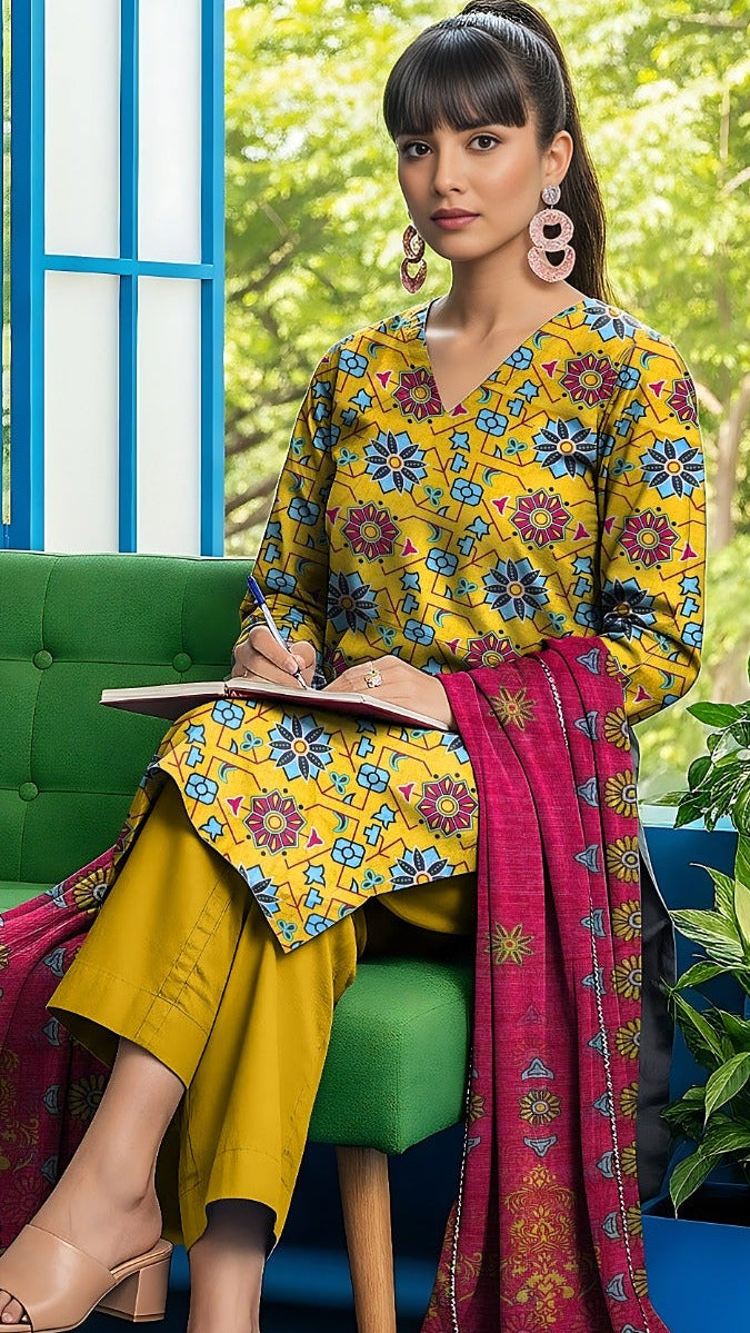 Orient Printed Lawn 3pc