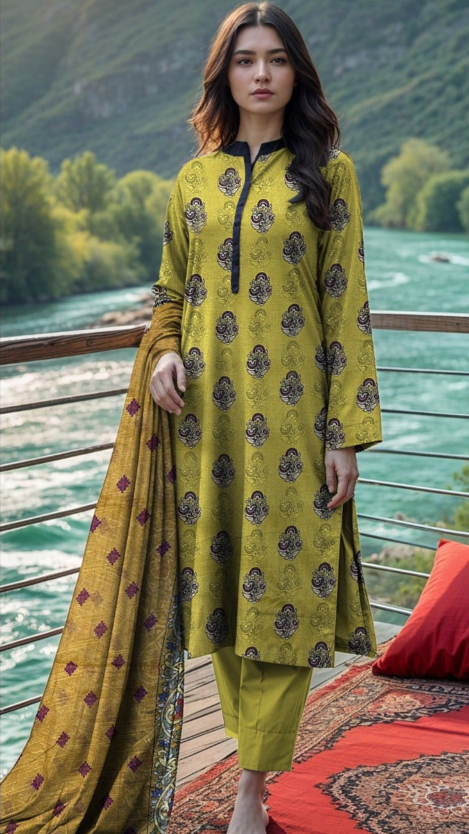 Orient Printed Lawn 3pc