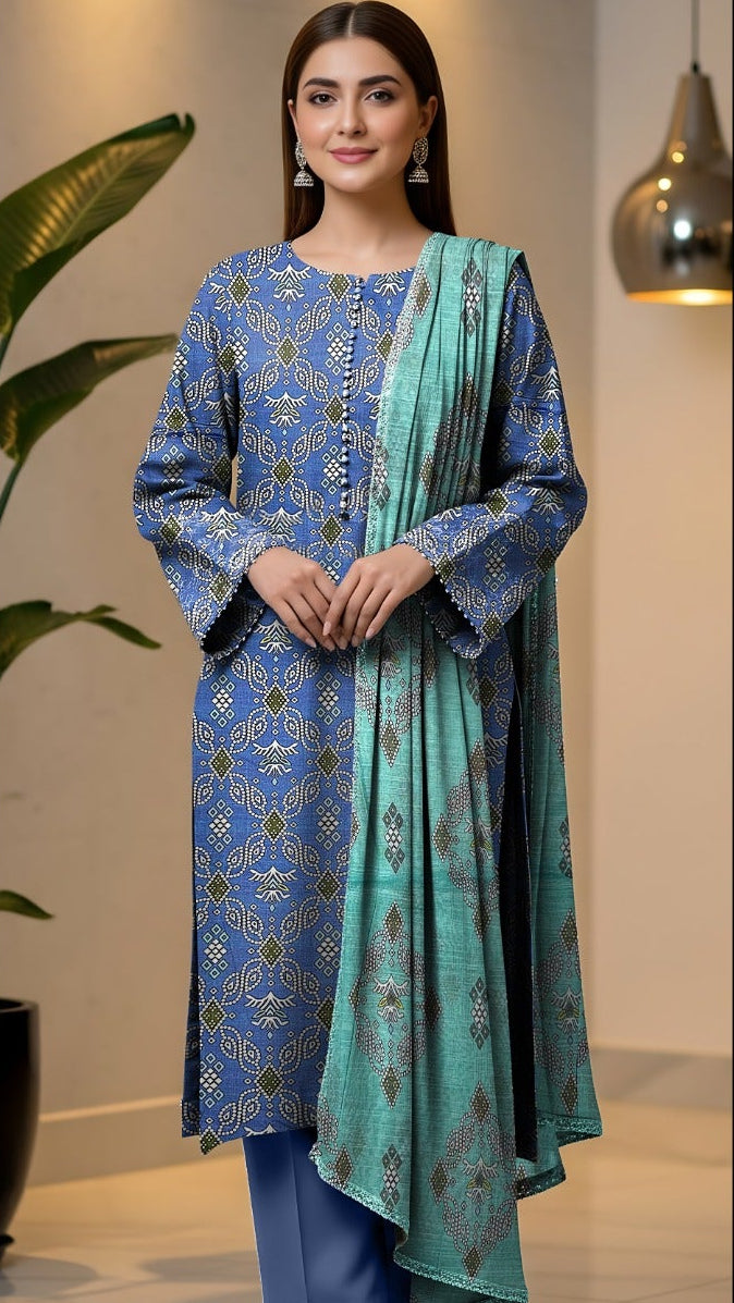 Orient Printed Lawn 3pc