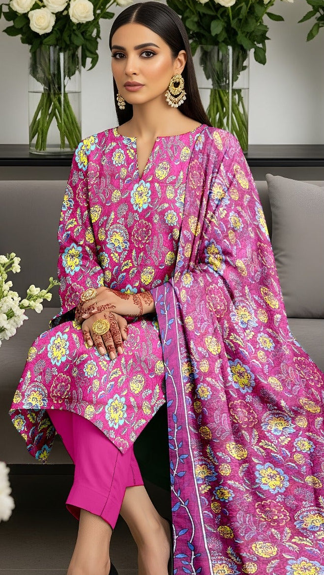 Orient Printed Lawn 3pc