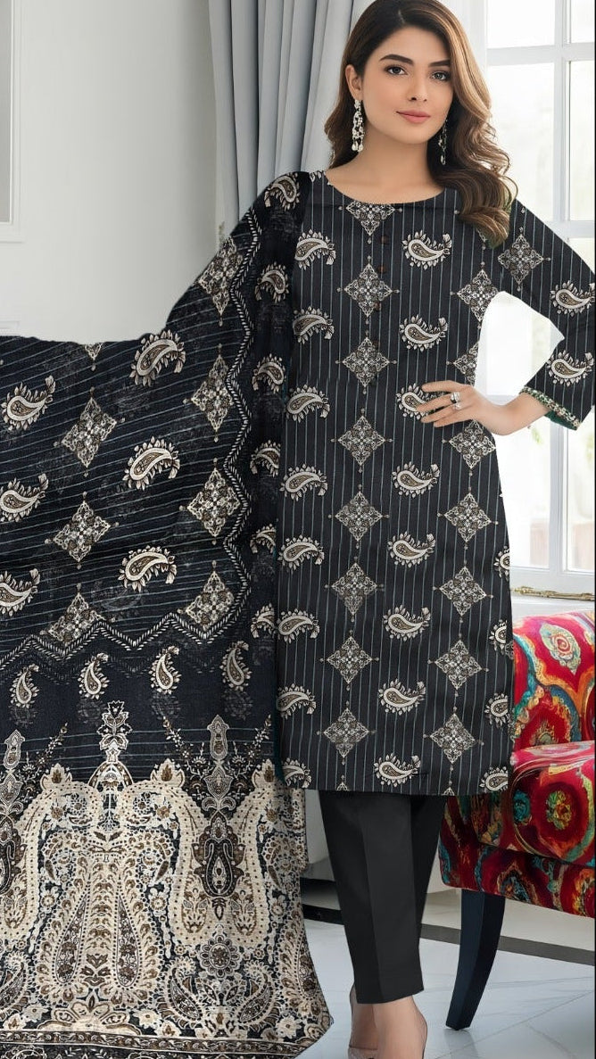 Orient Printed Lawn 3pc