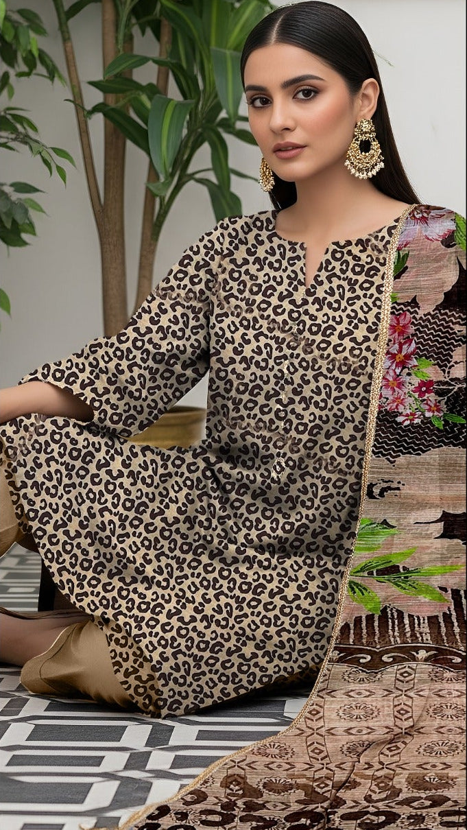 Orient Printed Lawn 3pc