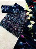 Chikankari with fancy daman 3pc lawn