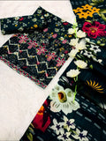 Chikankari with fancy daman 3pc Lawn