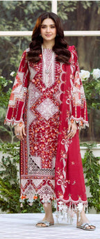 New Embroidery beautiful Artical Lawn 3pc