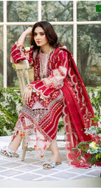 New Embroidery beautiful Artical Lawn 3pc