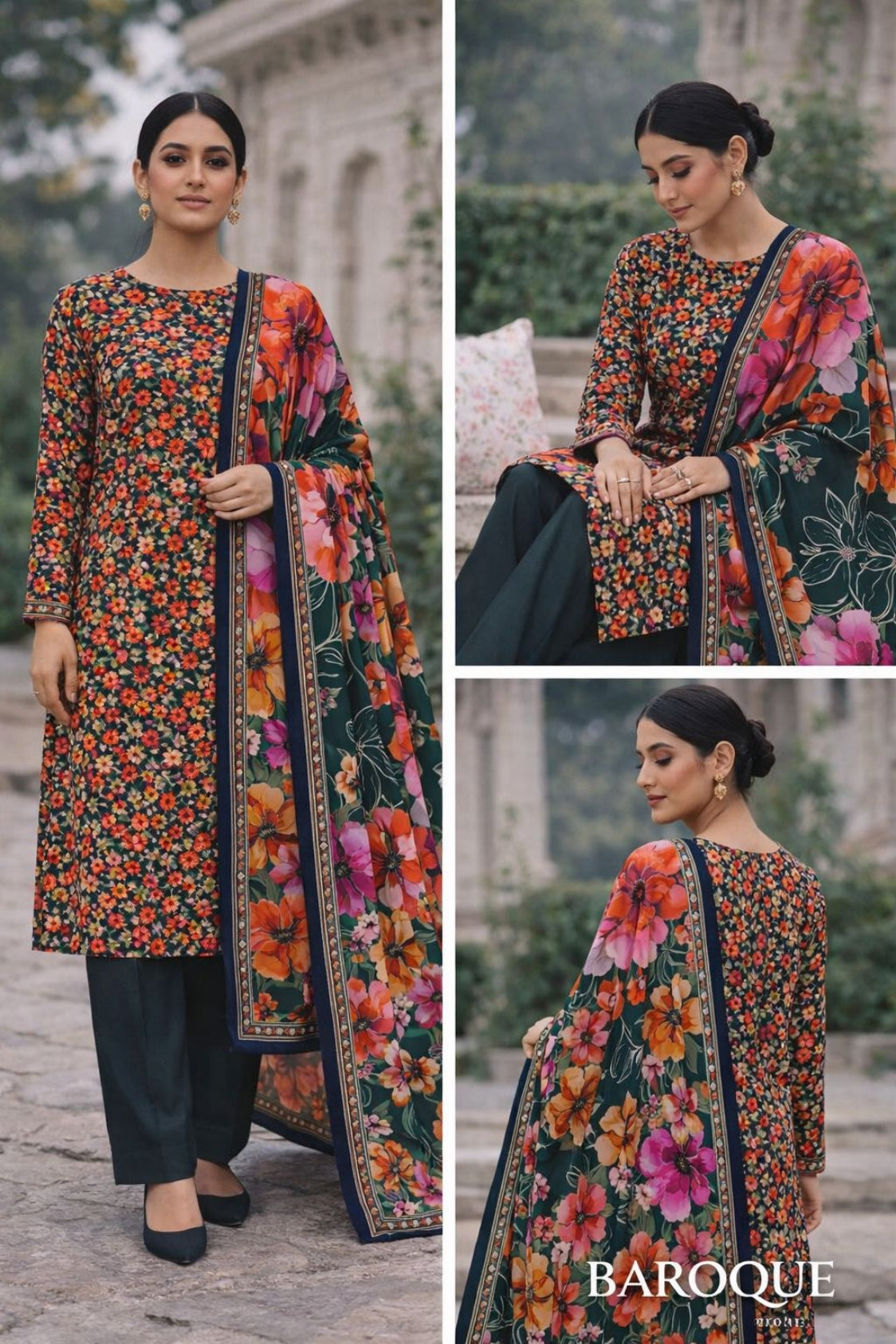Baroque Printed Lawn 3pc