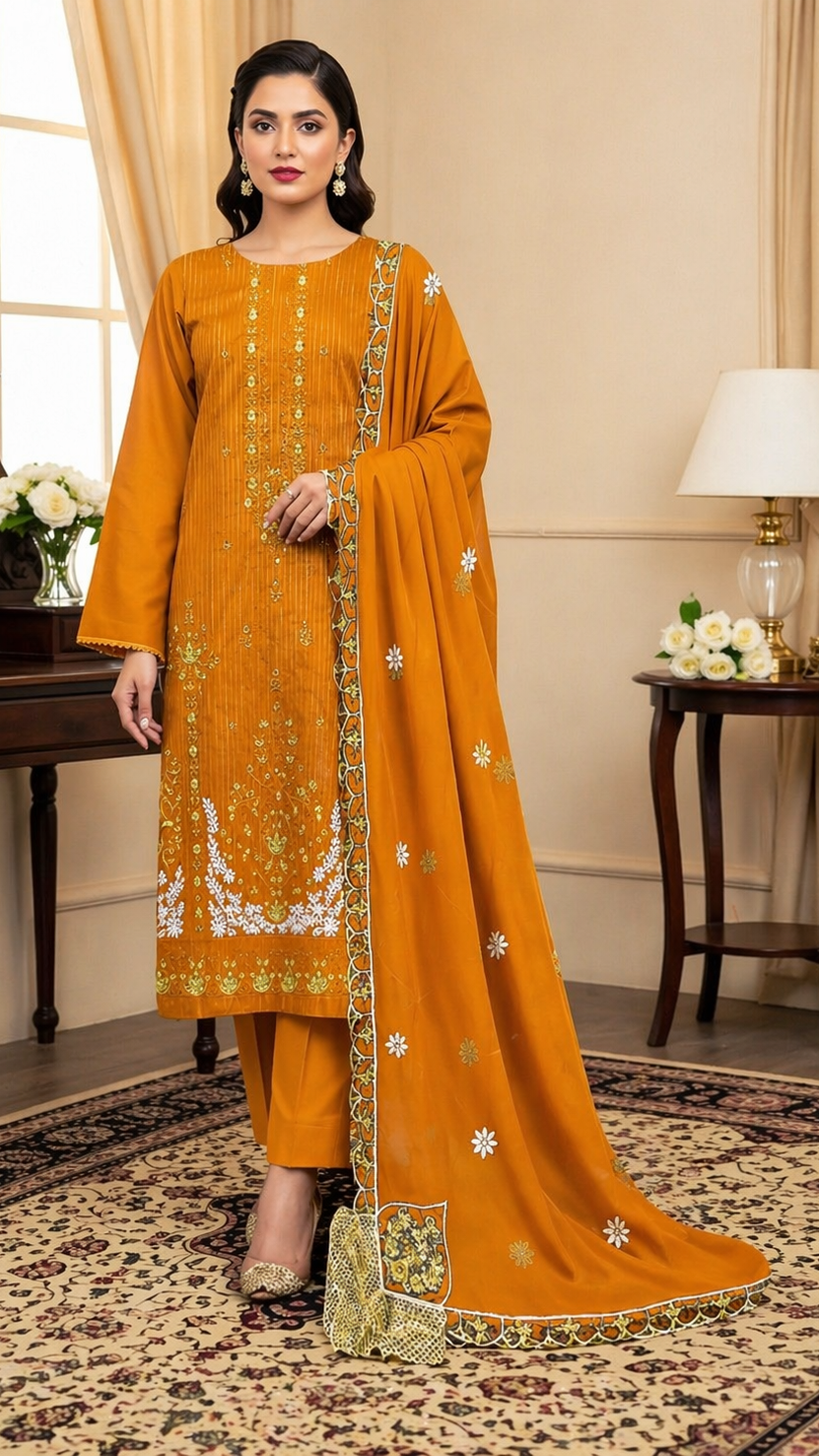 Bana Dora Embroidery Lawn